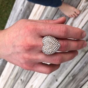 AMAZING Blinged Out CZ Ring One Size Fits All